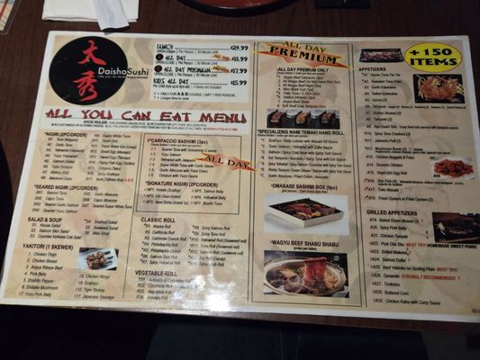 Menu photo 1 Daisho Sushi Las Vegas, NV Menu photo 1 Daisho Sushi Las Vegas, NV