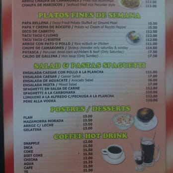 Mistura Peruana - Menu page 3 - Peruvian Near Me - Woodhaven, New York Mistura Peruana - Menu page 3 - Peruvian Near Me - Woodhaven, New York