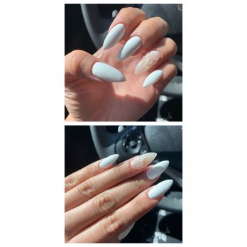 Pro Nails Design - Stiletto acrylic nails with 3D design on ring finger. LOVE! By Hanna - Nail Salons Near Me - San Jose, California Pro Nails Design - Stiletto acrylic nails with 3D design on ring finger. LOVE! By Hanna - Nail Salons Near Me - San Jose, California