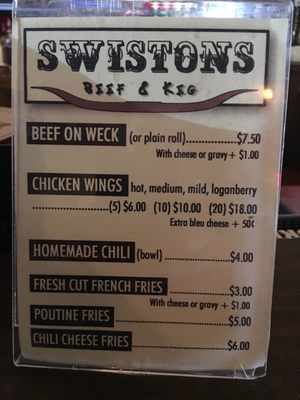Menu photo 6 Swiston's Beef and Keg Tonawanda, NY Menu photo 6 Swiston's Beef and Keg Tonawanda, NY