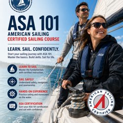 Lake St. Clair Sailing School - American Sailing 101 Class.