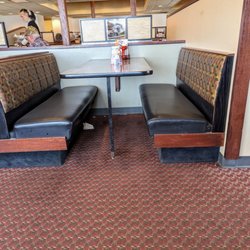 Eat'n Park - I'm pointing out the mess under the table.