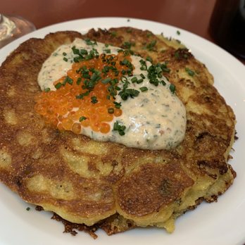 Found Oyster - Clam pancake topped with Roe. Very yummy! - Seafood Near Me - Los Angeles, California Found Oyster - Clam pancake topped with Roe. Very yummy! - Seafood Near Me - Los Angeles, California
