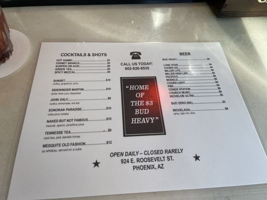 Menu photo 1 Sidewinder Phoenix, AZ