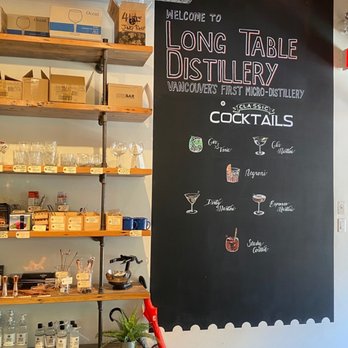 Long Table Distillery - shelves of liquor and cocktails - Distilleries Near Me - Vancouver, British Columbia Long Table Distillery - shelves of liquor and cocktails - Distilleries Near Me - Vancouver, British Columbia