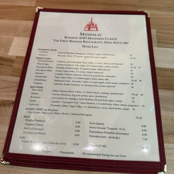 Mandalay Restaurant - menu - Burmese Near Me - San Francisco, California Mandalay Restaurant - menu - Burmese Near Me - San Francisco, California