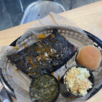 Central BBQ - Half rack with sweet heat, greens, and potato salad - Barbeque Near Me - Nashville, Tennessee