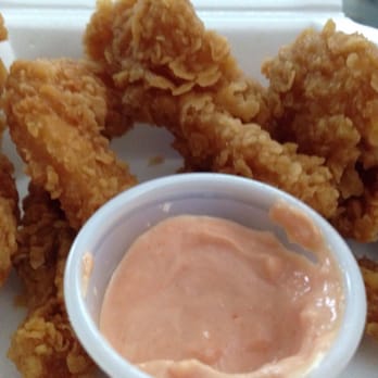 Uncle's Fried Chicken - Half of a medium order of the fish and sauce I love. Ate the other half before taking a pic - oops - Halal Near Me - Jamaica, New York Uncle's Fried Chicken - Half of a medium order of the fish and sauce I love. Ate the other half before taking a pic - oops - Halal Near Me - Jamaica, New York