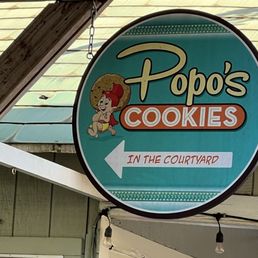 a sign for popo's cookies a sign for popo's cookies
