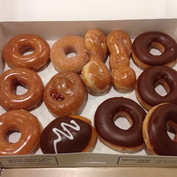 Krispy Kreme - Glazed, sugar, Apple, Kreme filled, twists, and chocolate glazed - Donuts Near Me - Gardena, California