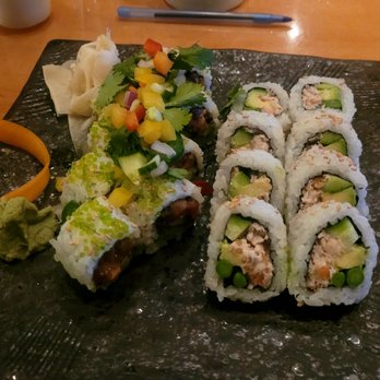 Sushi Den - Tuna and trout rolls. - Japanese Near Me - Denver, Colorado Sushi Den - Tuna and trout rolls. - Japanese Near Me - Denver, Colorado