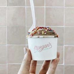 Morgan's Ice Cream - In a cup with sprinkles - @morgansicecreamco on instagram
