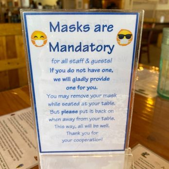 Pine Country Restaurant - Mask signage. - Breakfast & Brunch Near Me - Williams, Arizona Pine Country Restaurant - Mask signage. - Breakfast & Brunch Near Me - Williams, Arizona