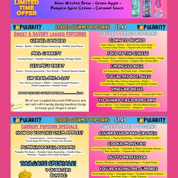 POPularity Soda Popcorn Culture - Menu - Popcorn Shops Near Me - Buffalo, New York