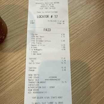 McDonald's - $19.15 - Fast Food Near Me - Paradis, Louisiana McDonald's - $19.15 - Fast Food Near Me - Paradis, Louisiana