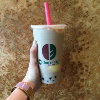 Coffee or Tea? - Here for my usual. Milk tea with boba and egg pudding - Bubble Tea Near Me - Aiea, Hawaii