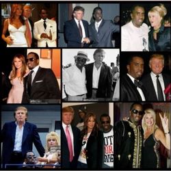 Black and Gold Sports Fever - Trump with his good friend P-DIDDY