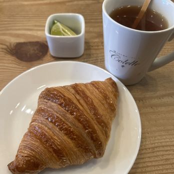 Mademoiselle Colette - Croissant & Marco Polo tea - Breakfast & Brunch Near Me - Menlo Park, California Mademoiselle Colette - Croissant & Marco Polo tea - Breakfast & Brunch Near Me - Menlo Park, California