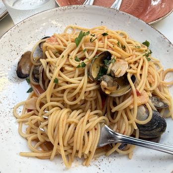 Scala Osteria - spaghetti con gamberi & vongole - Italian Near Me - Napa, California Scala Osteria - spaghetti con gamberi & vongole - Italian Near Me - Napa, California