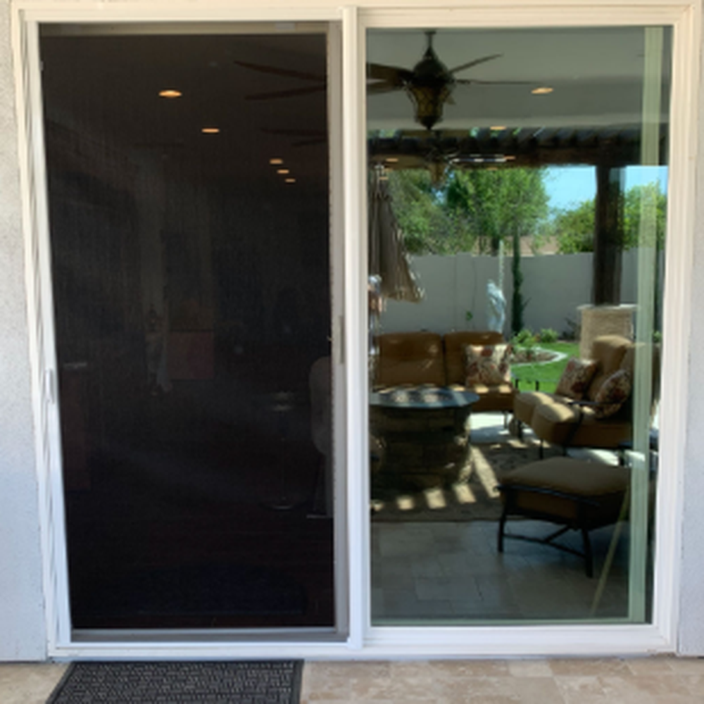 Grisham 36in X 80in White Steel Sliding Patio Screen Door, 53 OFF