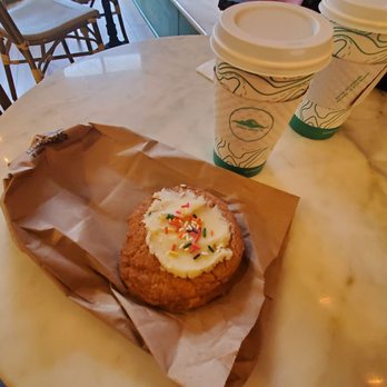 Summit Coffee - Birthday cake cookie and a black base camp coffee - Coffee & Tea Near Me - Davidson, North Carolina Summit Coffee - Birthday cake cookie and a black base camp coffee - Coffee & Tea Near Me - Davidson, North Carolina