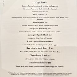 Lira - Large bites menu from soft opening