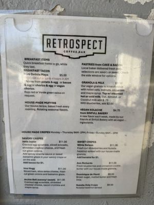 Menu photo 3 Retrospect Coffee Bar Houston, TX Menu photo 3 Retrospect Coffee Bar Houston, TX