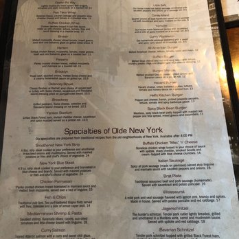 Olde New York - Menu side 2 - Bars Near Me - State College, Pennsylvania Olde New York - Menu side 2 - Bars Near Me - State College, Pennsylvania