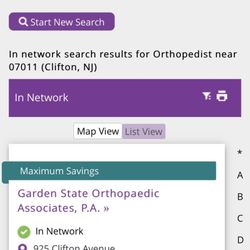 Garden State Orthopaedic Associates - In network with my mothers plan - all locations!