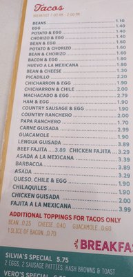 Menu photo 2 La Puntada Restaurant San Antonio, TX