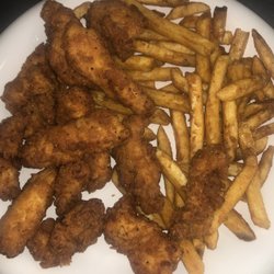 Chicken chunks with fresh seasoned fries!