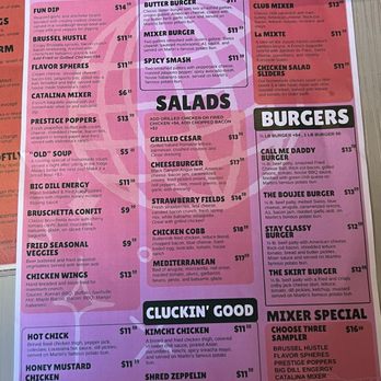The Mixer - Menu - Burgers Near Me - San Diego, California The Mixer - Menu - Burgers Near Me - San Diego, California