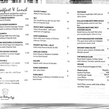 Passion Bakery Cafe - Menu - Bakeries Near Me - Kapaa, Hawaii
