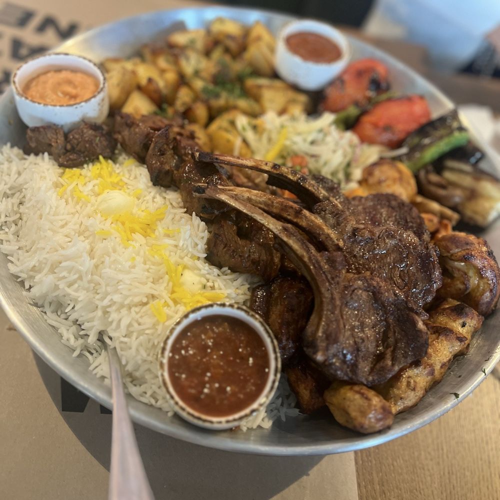 LavShash Kebab Restaurant - Family style platter - Mediterranean Near Me - Pasadena, California LavShash Kebab Restaurant - Family style platter - Mediterranean Near Me - Pasadena, California