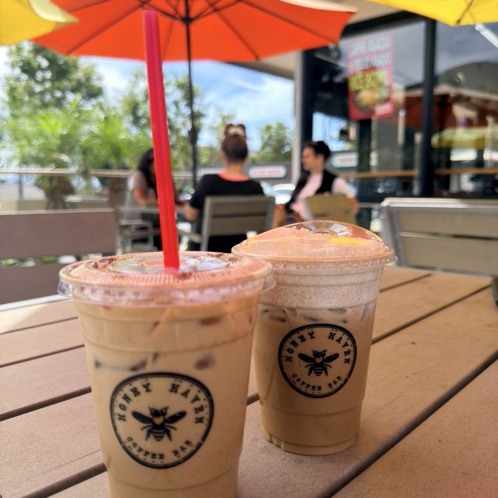 Honey Haven - The Iced Queen Latte & Iced Bumble Latte - Coffee & Tea Near Me - San Diego, California