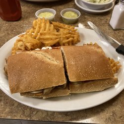 Sam's Diner - Waffle Fries with hamburger sub