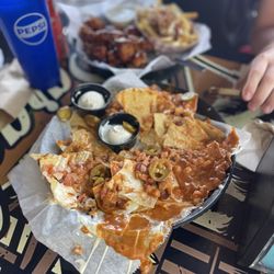 Hurricane Grill & Wings - Nacho appetizer. Messy but delicious