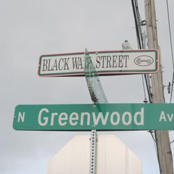 Black Wall Street - Black Wall Street sign near Vernon AME Church