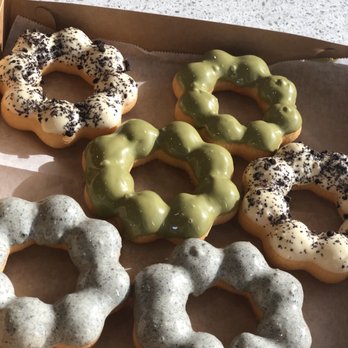 Le Creme - Mochi Donuts (Matcha, Black Sesame, and Cookies n Cream) - Desserts Near Me - San Jose, California Le Creme - Mochi Donuts (Matcha, Black Sesame, and Cookies n Cream) - Desserts Near Me - San Jose, California
