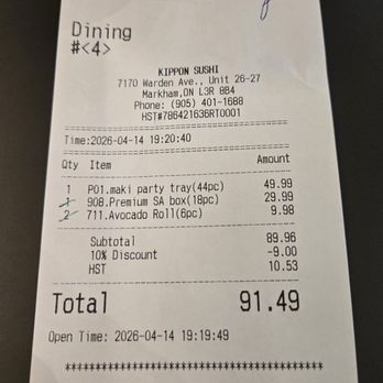 Kippon Sushi - 10% cash discount - Sushi Bars Near Me - Markham, Ontario Kippon Sushi - 10% cash discount - Sushi Bars Near Me - Markham, Ontario