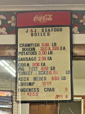 Menu photo 1 J & J Seafood Gretna, LA
