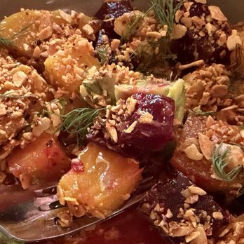 Poeta - Roasted beet salad with a little avocado ($15). Very good. - Italian Near Me - Austin, Texas Poeta - Roasted beet salad with a little avocado ($15). Very good. - Italian Near Me - Austin, Texas