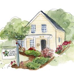 Frizzy Melon Salon - Original watercolor of Frizzy Melon Salon, by Leigh Ellexson