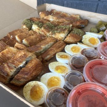 Borekas Sephardic Pastries - One of each savory item - Breakfast & Brunch Near Me - Sherman Oaks, California Borekas Sephardic Pastries - One of each savory item - Breakfast & Brunch Near Me - Sherman Oaks, California