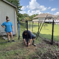Affordable Outdoors - Adding the post for the gate.