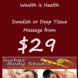 Inches Body Studio - Indulge in a Swedish or Deep Tissue Massage starting at $29