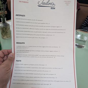 The Tailor's Son - 8/26/26 - Italian Near Me - San Francisco, California The Tailor's Son - 8/26/26 - Italian Near Me - San Francisco, California