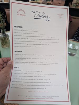 Menu photo 4 The Tailor's Son San Francisco, CA Menu photo 4 The Tailor's Son San Francisco, CA