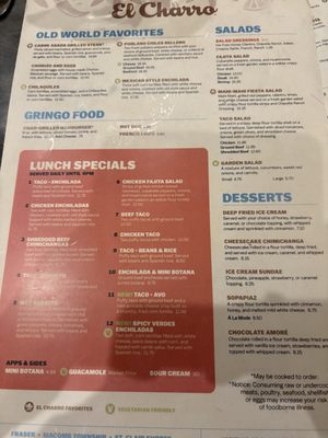 Menu photo 6 El Charro Fraser, MI Menu photo 6 El Charro Fraser, MI