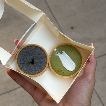 Tart-Da - Black Sesame Tart & Uji Matcha Tart (~$8 for 2) - Desserts Near Me - Jersey City, New Jersey Tart-Da - Black Sesame Tart & Uji Matcha Tart (~$8 for 2) - Desserts Near Me - Jersey City, New Jersey